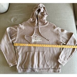 Urban Nation "Golden" Smiley Face Graphic Hoodie - Youth XL - Taupe/Tan